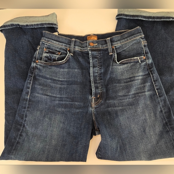 Mother The Rambler Ankle Don't Mind Me Jeans in Blue Size 31 - Picture 2 of 9